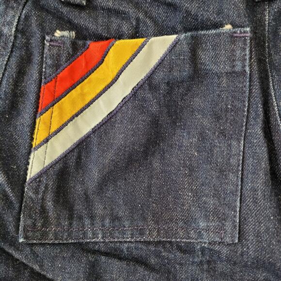 Vintage 80s Moodys-Goose Jeans Womens 00 22x34 Flared - Picture 12 of 16